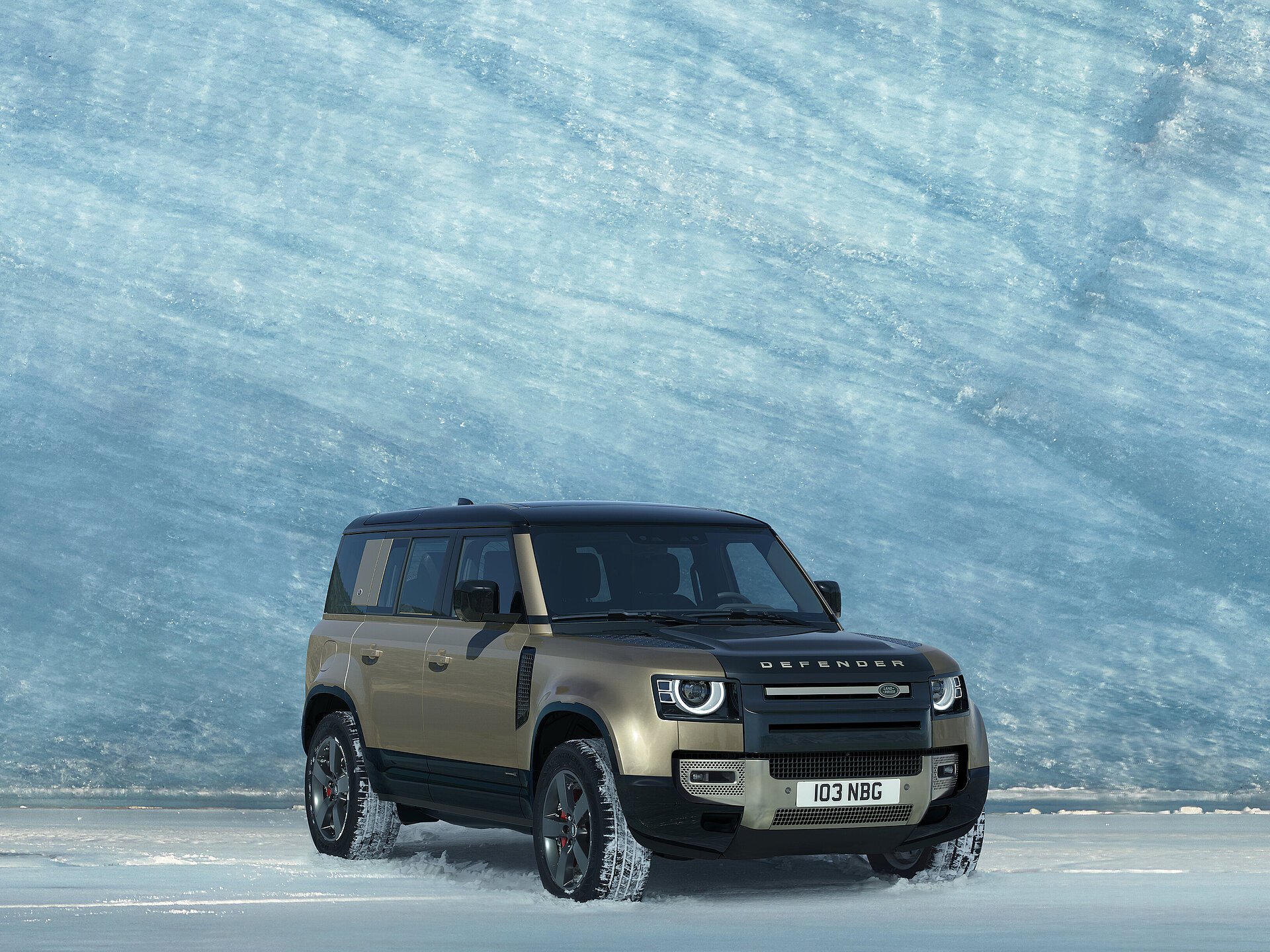 Defender 90 im Winter