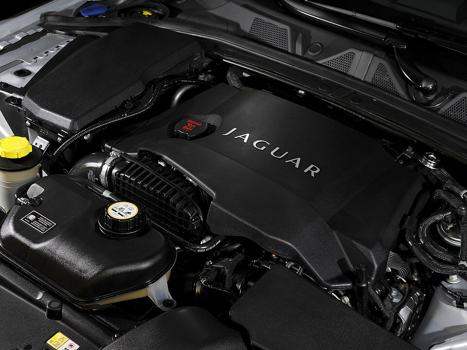 Der Motor eines Jaguars