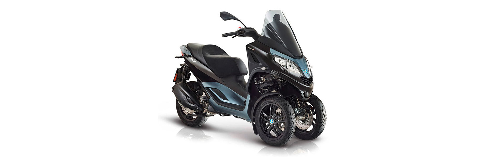 Die neue Piaggio MP3 von einer seitlichen Ansicht