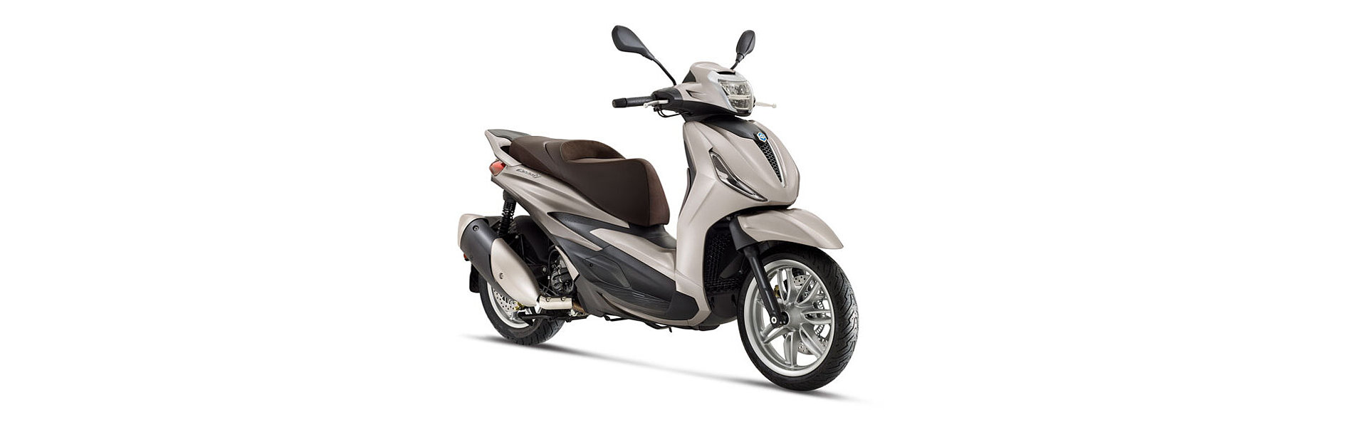 Die neue Piaggio Beverly 300ccm in einer seitlichen Ansicht