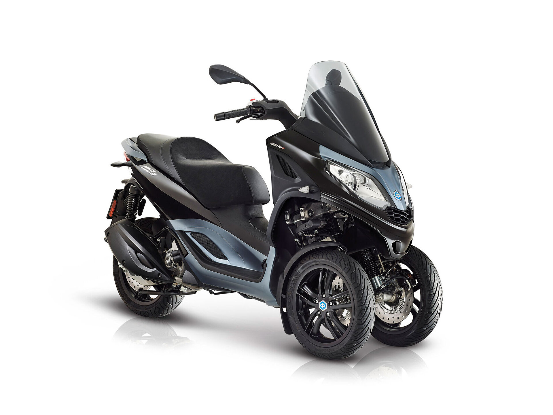 Die neue Piaggio MP3 von einer seitlichen Ansicht