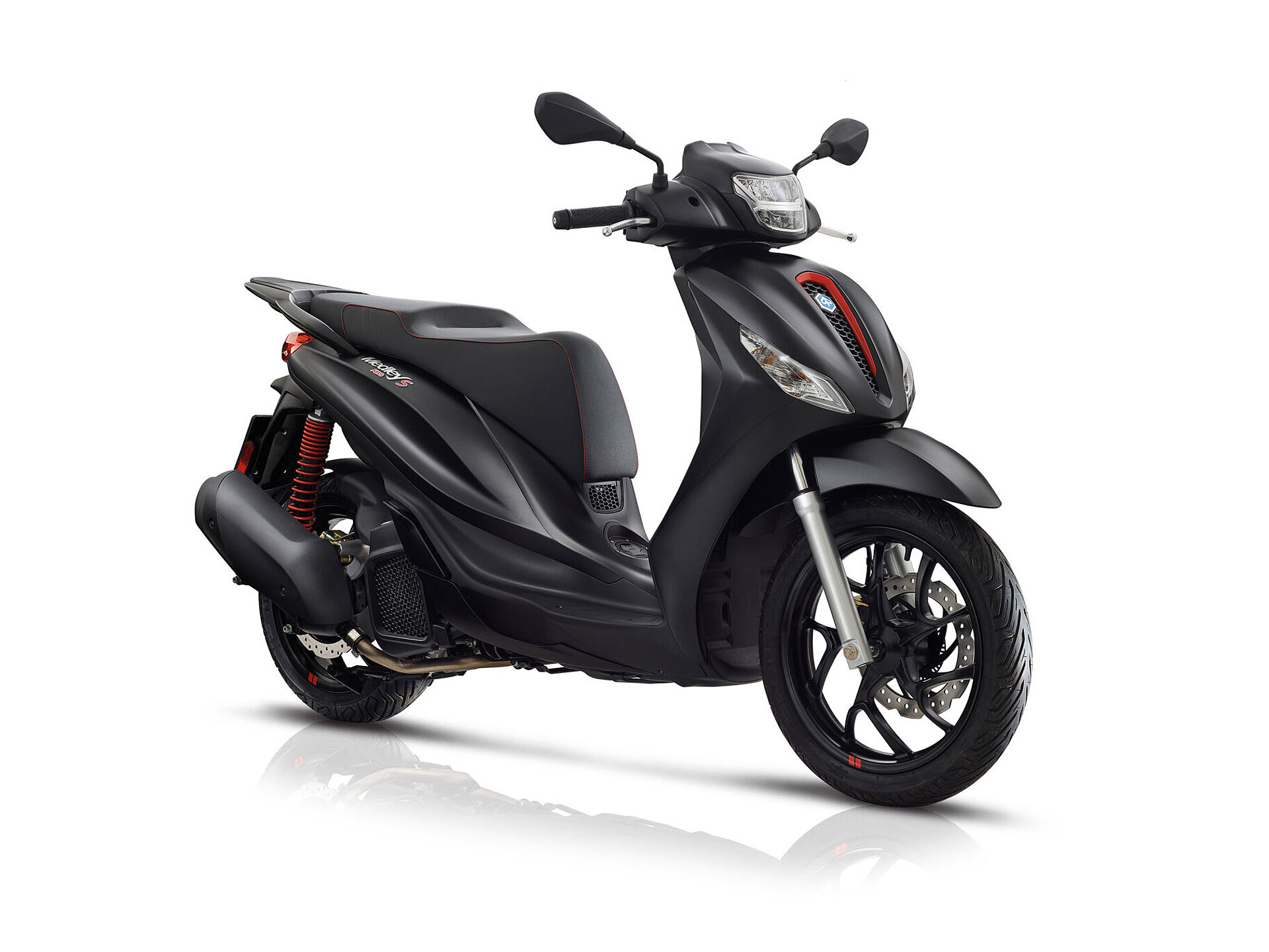 Die Piaggio Medley 125 in einer seitlichen Ansicht